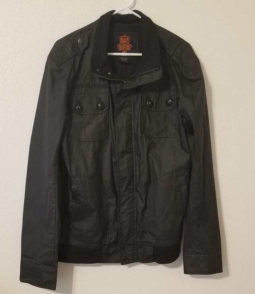 Mens Rock Revival Trench Jacket NWOT